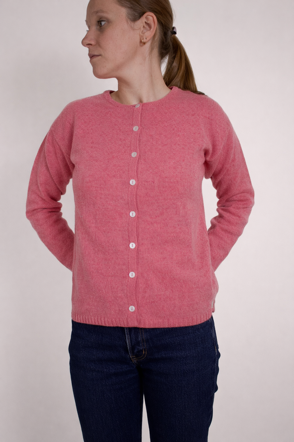 Lambswool Crew Neck Cardigan