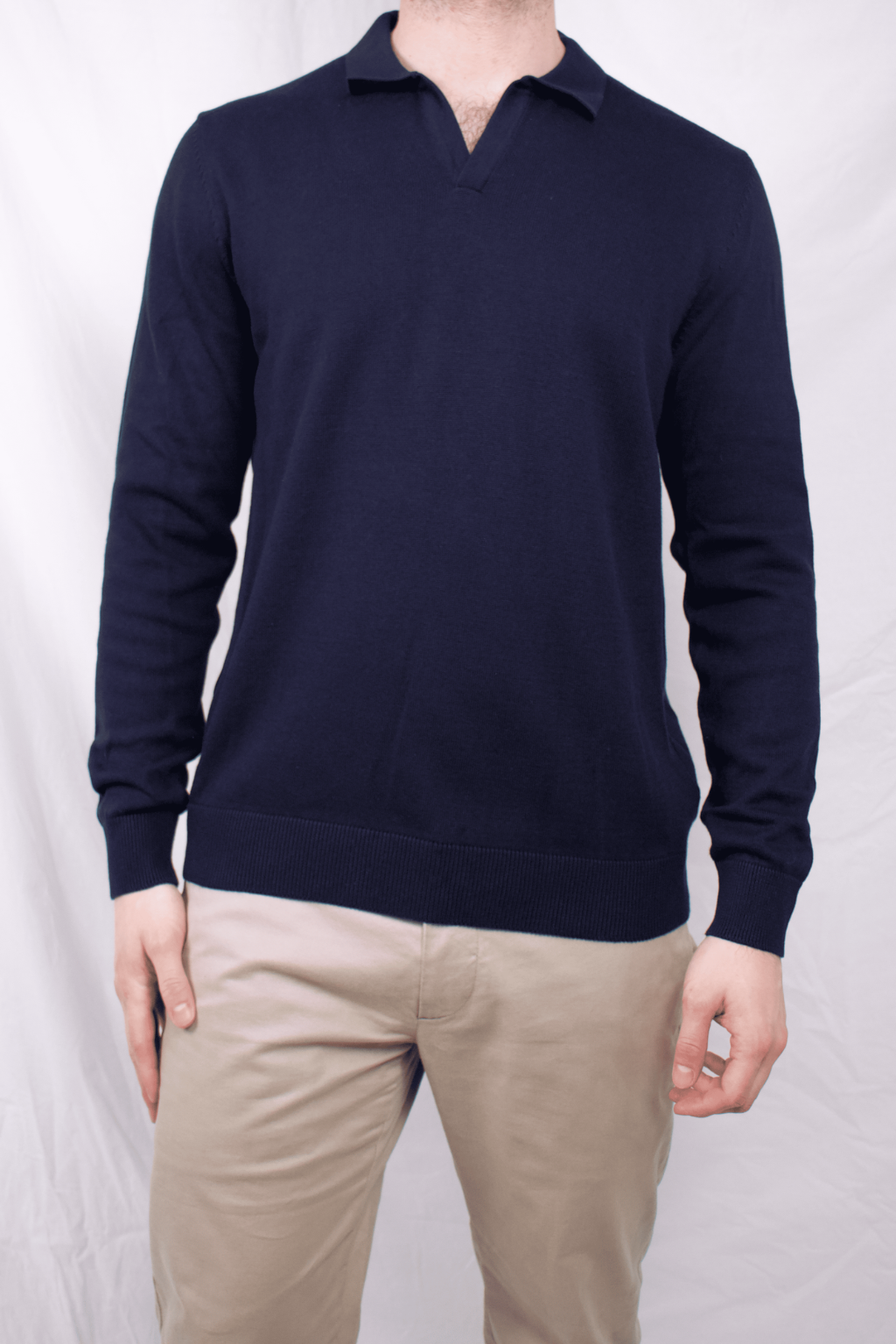 Lightweight_Cotton_Buttonless_Navy_Polo_Shirt