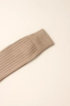 British Merino Wool Dress Socks in Latte on a background